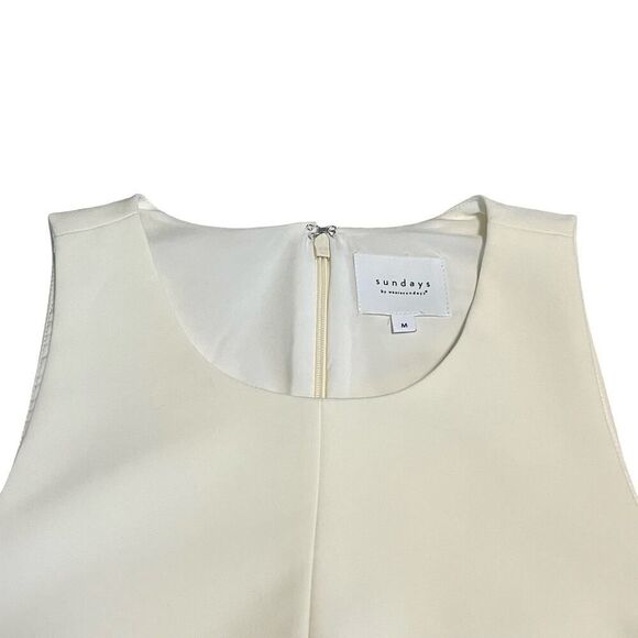 Sundays by We Are Sundays Rae Cropped Top Ivory Sz M - Picture 5 of 11